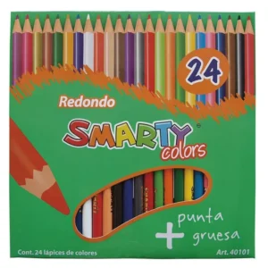 Colores Caja con 24 Piezas Largos Redondos Smarty