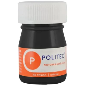 Pintura Acrílica Frasco con 20 ml Negro Politec