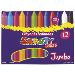 Crayón Redondo Jumbo 12 Colores Smarty