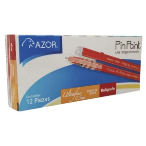 Paquete de Lapiceros Pinpoit Ultrafino Rojo 12pz