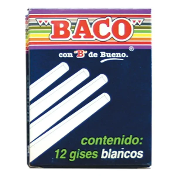 Gis Blanco Caja con 12 Piezas