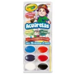Acuarela plástico c/16 colores crayola